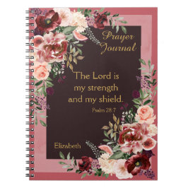 Marsala Pink Floral Specialized Prayer Journal Notitieboek