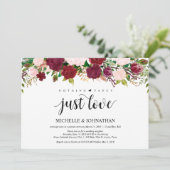 Marsala Pink floral Weddenschap Kaart (Staand voorkant)