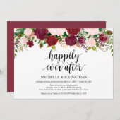 Marsala Pink floral Weddenschap Kaart (Voorkant / Achterkant)