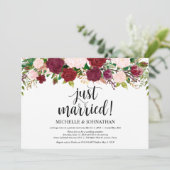 Marsala Pink floral Weddenschap Kaart (Staand voorkant)