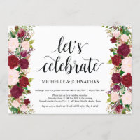 Marsala pink floral wedding Elopement Reception