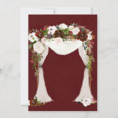 Marsala Pink Floral White Canopy Engagement Party Kaart (Achterkant)