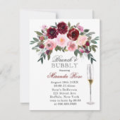 Marsala Pink Painted Peony Brunch & Bubble Kaart (Voorkant)