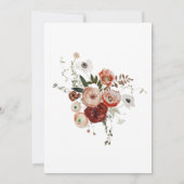 Marsala Pink Terracotta Floral Bridal Luncheon Inv Kaart (Achterkant)