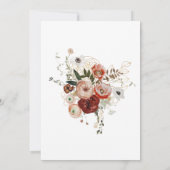 Marsala Pink Terracotta Floral Geometric Wedding I Kaart (Achterkant)