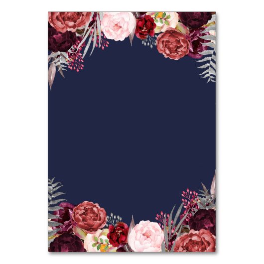 Marsala Pioen Bruiloft Invoegen Ontvangst Kaarten (Achterkant)