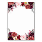 Marsala Pioen Herfst Bruiloft invoegen Ontvangst K Kaart (Achterkant)