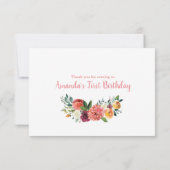 Marsala Pumpkin Birthday Dank je wel Bedankkaart (Achterkant)