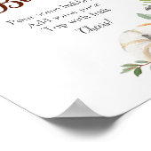 Marsala Pumpkin Floral Mimosa Bar Sign Poster (Hoek)