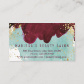 Marsala Red Blauwgroen Waterverf Loyalty Discount (Achterkant)