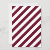 Marsala Red Burgundy Floral Chic Wedding Invite Kaart (Achterkant)