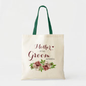 Marsala Red Floral Moeder van de Groom Tote Bag (Voorkant)