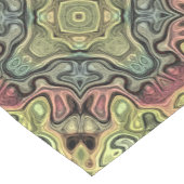 Marsala Red Ochre Yellow Blauwgroen Hip  Art Motif Medium Tafelloper (Hoek)