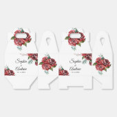 Marsala Red Rose rustieke bruiloft Bedankdoosjes (Ongevouwen)