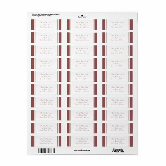 Marsala retouradres etiket (Full Sheet)