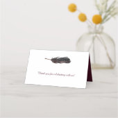 Marsala Rood Wit Rozen Boho veren Plaatskaarten Plaatskaartje (Achterkant)