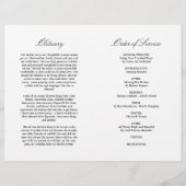 Marsala Roos Funeral Programme | Dienstenvolgorde (Achterkant)