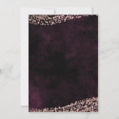 Marsala Roos Gold Bachelorette Feestuitnodiging Kaart (Achterkant)