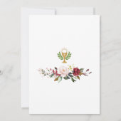 Marsala Roos & Gold Chalice Eerste Heilige Communi Kaart (Achterkant)