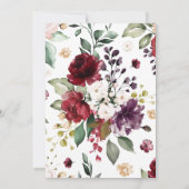 Marsala Roos & Gold Funeral Celebration of Life Kaart (Achterkant)