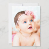 Marsala Roos & Gold Photo Baptisme Hartelijk dank Kaart (Achterkant)