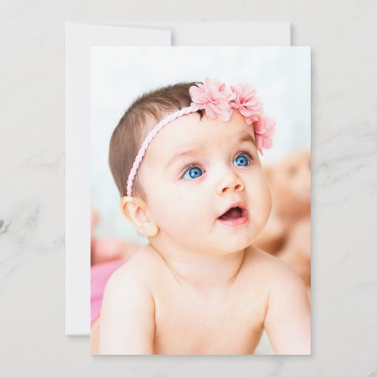 Marsala Roos & Gold Photo Baptisme Hartelijk dank Kaart (Achterkant)