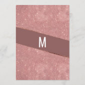 Marsala Roos Gouden Glitter Kleur Blok Bruiloft Me Menu (Achterkant)