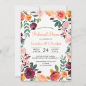 Marsala Roze Botanische repetitie Inwendige Kaart (Voorkant)