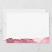 Marsala roze moderne, eenvoudige bruiloft met de d save the date (Achterkant)