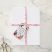 Marsala Roze Oranje bloemen Weduwen Dank je cadeau Cadeaulabel (Met Touw)