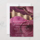 Marsala Rozen Floral Border QR Code Glutter (Voorkant)