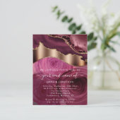 Marsala Rozen Floral Border QR Code Glutter (Staand voorkant)