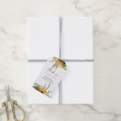 Marsala Rozen Zonnebloemen Budget Goedkope Bruilof Cadeaulabel (Met Touw)