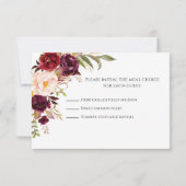 Marsala RSVP-kaart Kaart (Achterkant)