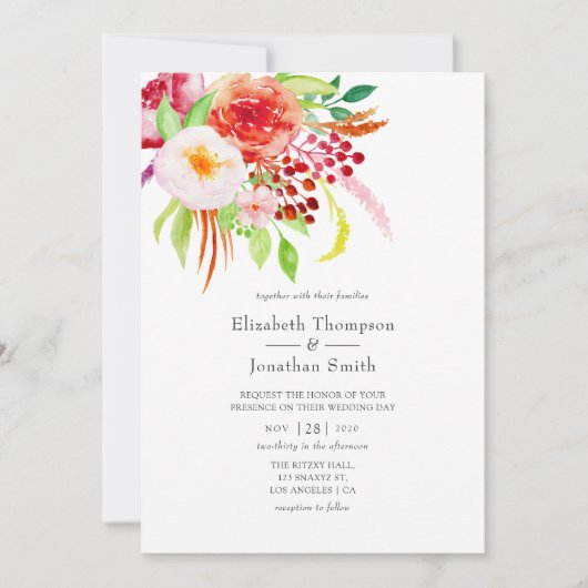 Marsala rustieke charme bruiloft kaart (Voorkant)