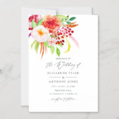 Marsala rustieke charme bruiloft magnetische uitnodiging (Voorkant)