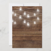 Marsala String lichtverjaardaguitnodiging Kaart (Achterkant)