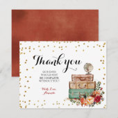 Marsala Travel Theme Dank je wel Bedankkaart (Voorkant / Achterkant)