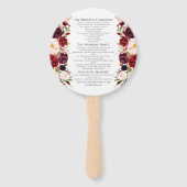 Marsala Trouwprogramma Ronde Handwaaier (Achterkant)