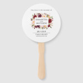 Marsala Trouwprogramma Ronde Handwaaier (Voorkant)