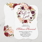 Marsala Vrijgezellenfeest Herfst-uitnodiging Kaart (Voorkant / Achterkant)