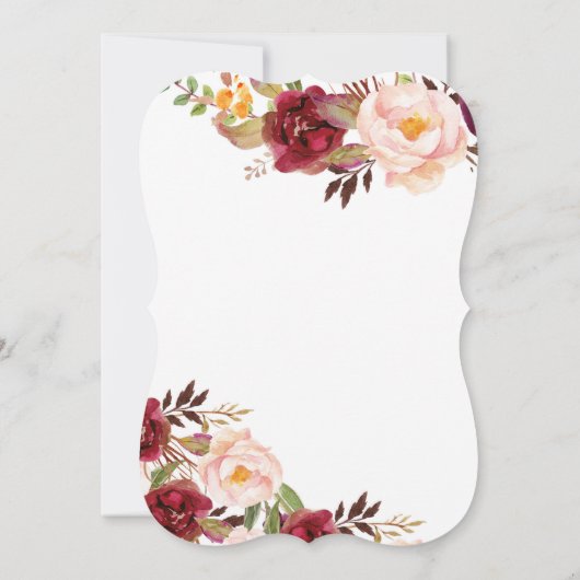 Marsala Vrijgezellenfeest Herfst-uitnodiging Kaart (Achterkant)