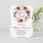 Marsala Vrijgezellenfeest Herfst-uitnodiging Kaart (Staand voorkant)