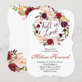 Marsala Vrijgezellenfeest Herfst-uitnodiging Kaart