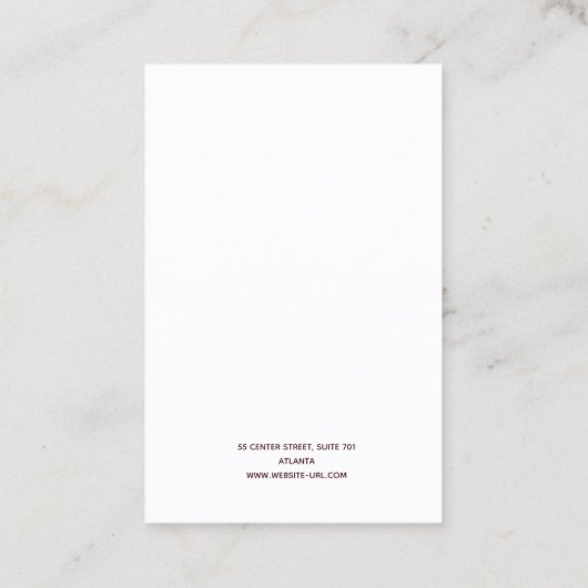 Marsala Wash Arch Earning Display Visitekaartje (Achterkant)