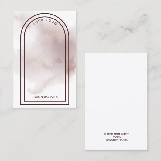 Marsala Wash Arch Earning Display Visitekaartje (Voorkant / Achterkant)