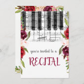 Marsala waterverf Bloemen Overweging Kaart (Voorkant / Achterkant)