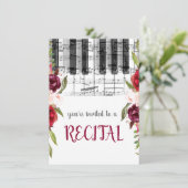 Marsala waterverf Bloemen Overweging Kaart (Staand voorkant)