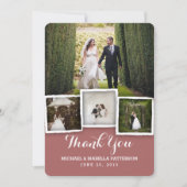  marsala Weddenfoto Hartelijk dank Bedankkaart (Voorkant)