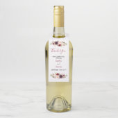 Marsala Wedding Favor Dank je Labels op het etiket (Op fles)